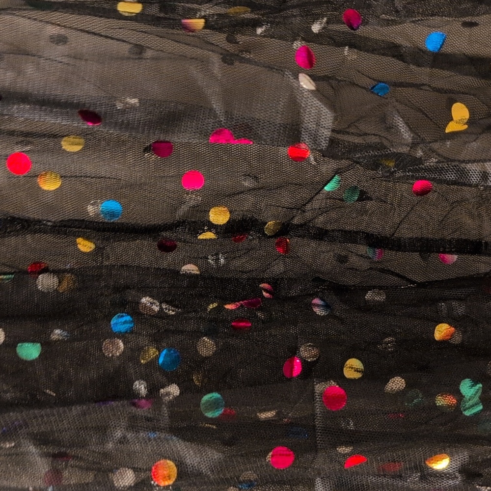 Black And Rainbow Sequin Mesh Party Dress - Picture 11 of 14